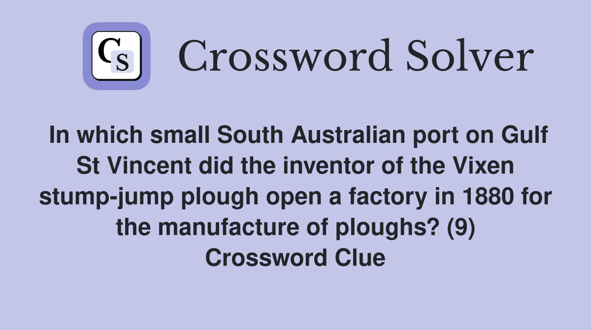 In which small South Australian port on Gulf St Vincent did the